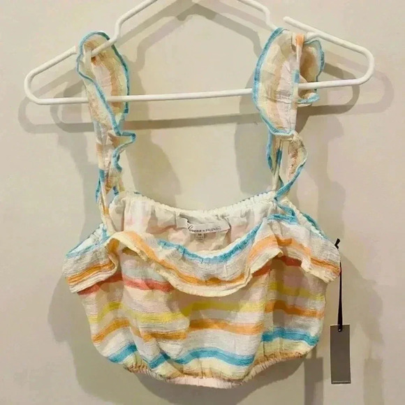 Lovers + Friends Linen Top NWT - Picture 4 of 5